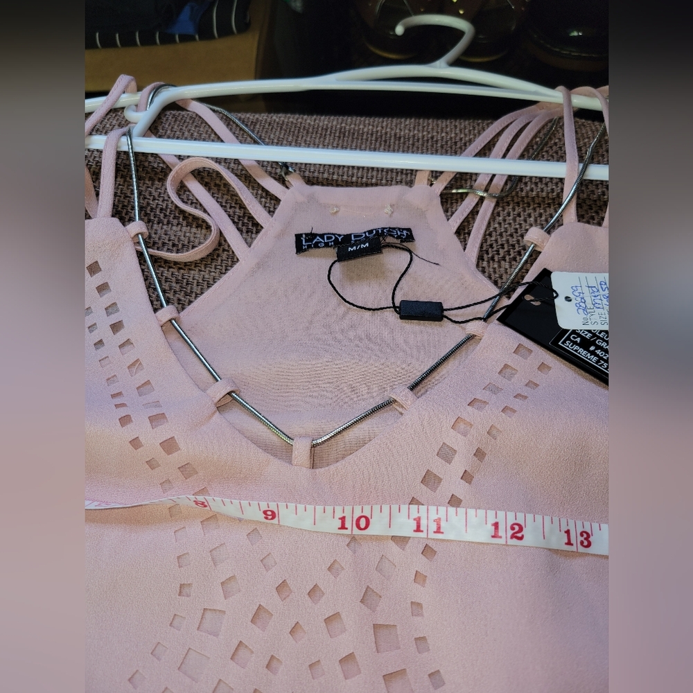 Pink Embellished  Camisole Top Size Med